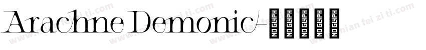 Arachne Demonic字体转换